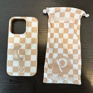 iPhone 14 Pro Loopy Case Sand Dollar Checkered